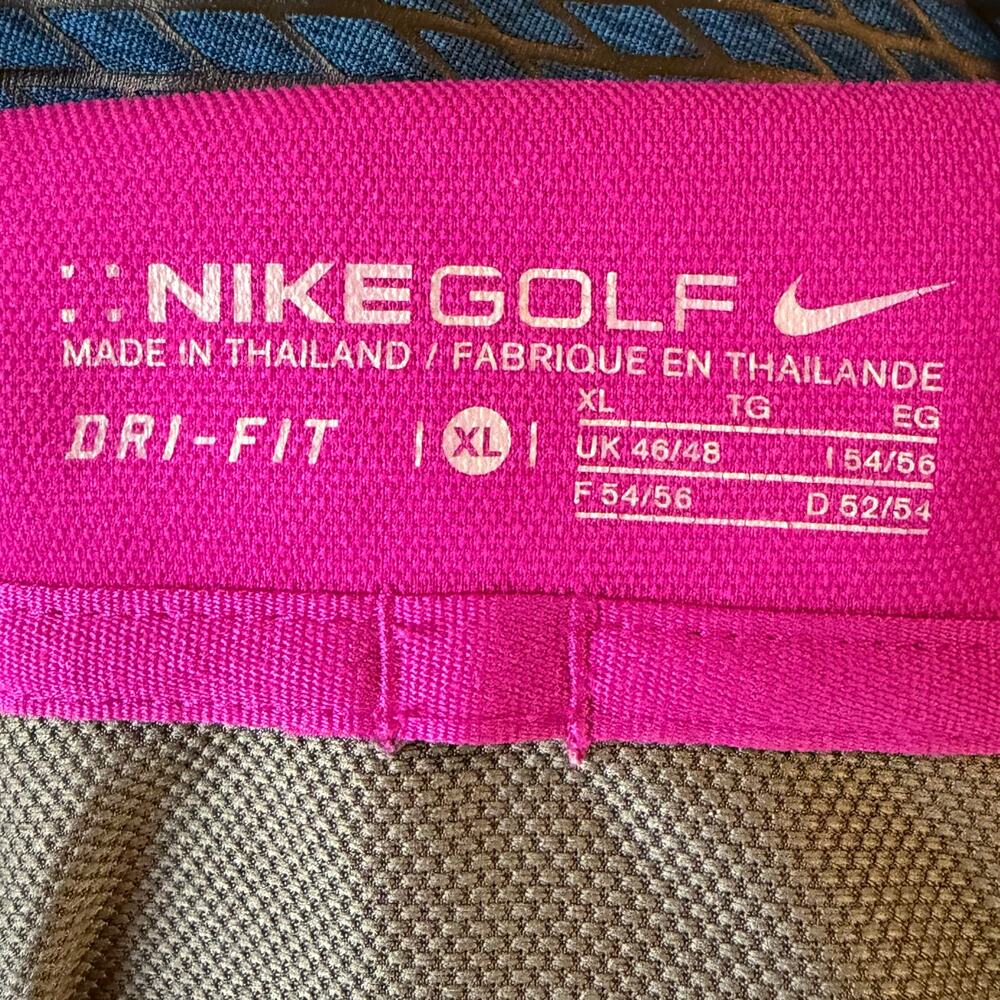 NikeGolf dri-fit polo shirt men’s XL purple & gray. Stowe Country Club logo - Picture 3 of 4
